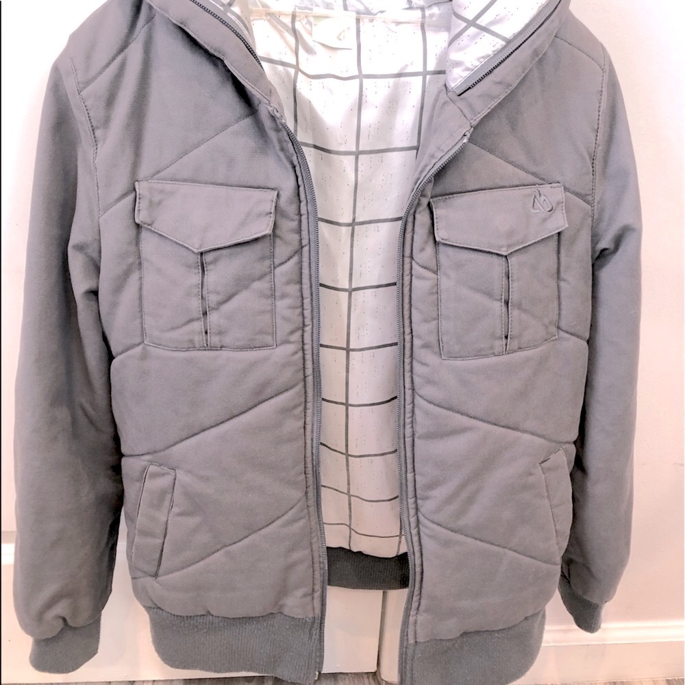 Matix Grey Jacket with silk lining - Gently worn in Size M